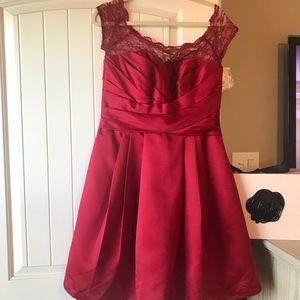 Davids bridal red dress